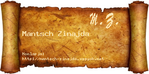 Mantsch Zinajda névjegykártya